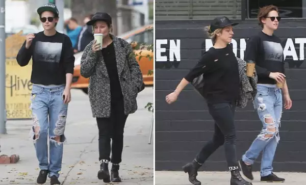 Ambas sin maquillaje, con ropa casual y desaliñadas, caminaron para ponerse al día de sus vidas.