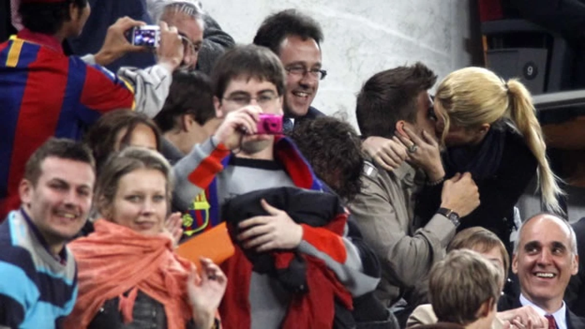 Shakira y Piqué celebran al Barcelona