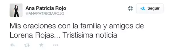 Ana Patricia publicó sus oraciones por la partida de Lorena.