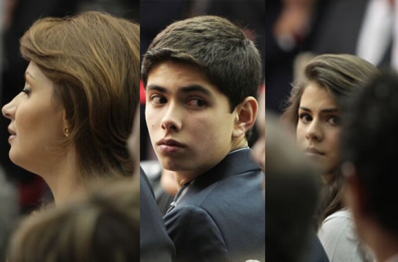 Angélica Rivera, Alejandro y Paulina Peña Pretelini acompañaron al ex Gobernador del Estado de México.