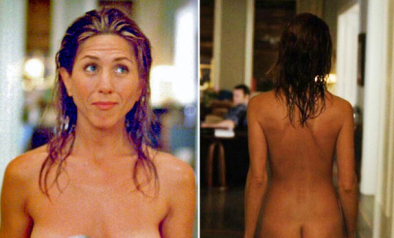 Probablemente esta ha sido una de las únicas ocasiones en que Jen Aniston se ha quitado por completo la ropa frente a la cámara.