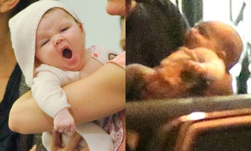 Harper Seven (izq) es la única hija de los Beckham. Aleph (der) es el primer bebé de Natalie Portman.
