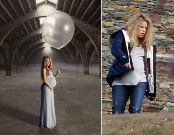 Así luce la cantante colombiana en la recta final de su embarazo.