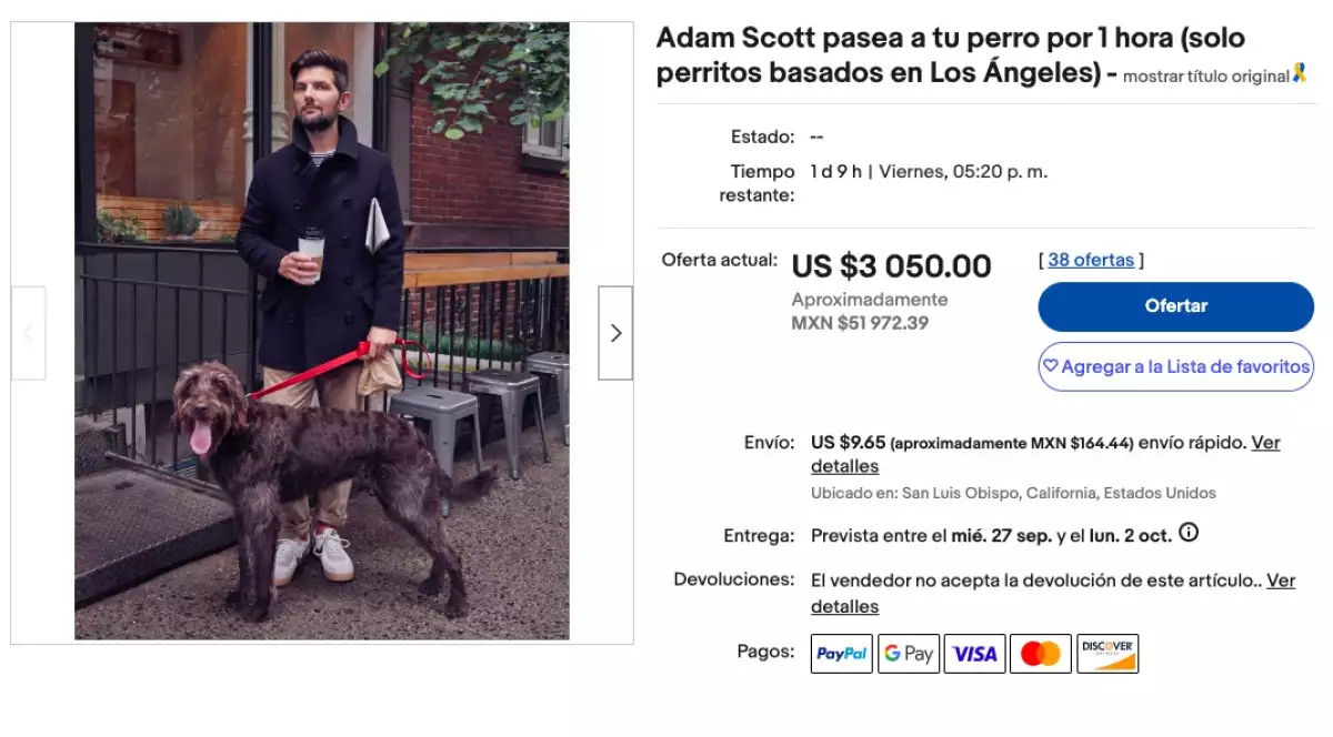Oferta de Adam Scott en eBay.