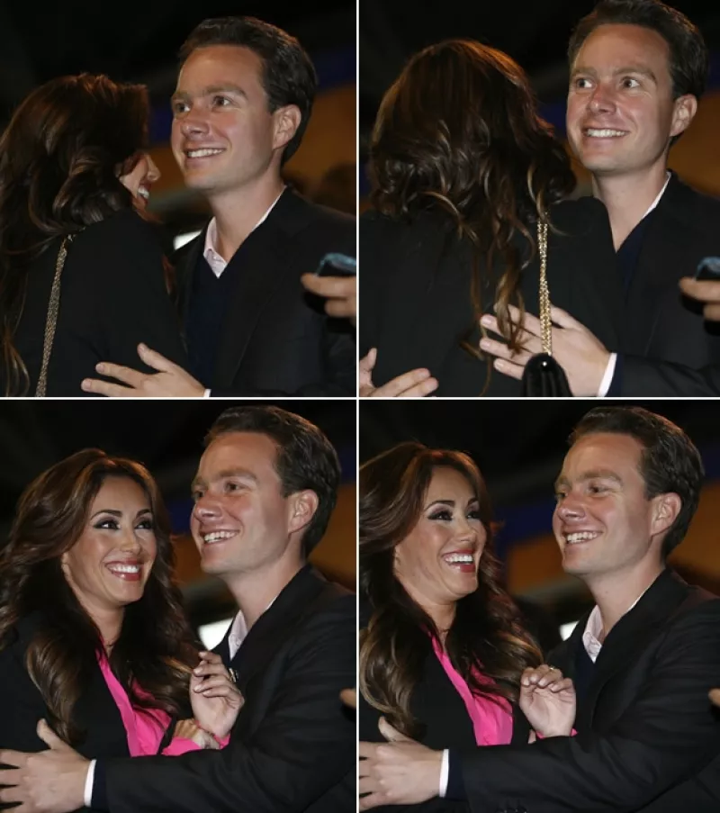 En una semana el novio de la cantante se convertirá en Gobernador de Chiapas, por lo pronto ayer acudieron a la Copa Brioni, donde se les vió muy sonrientes.