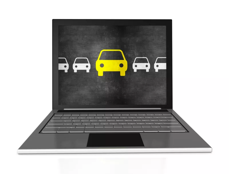Cars Concept on Laptop
