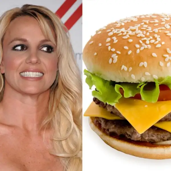 Ahora entendemos porque Britney Spears ha tenido tantos problemas de sobrepeso, pues su comida favorita son las hamburguesas.