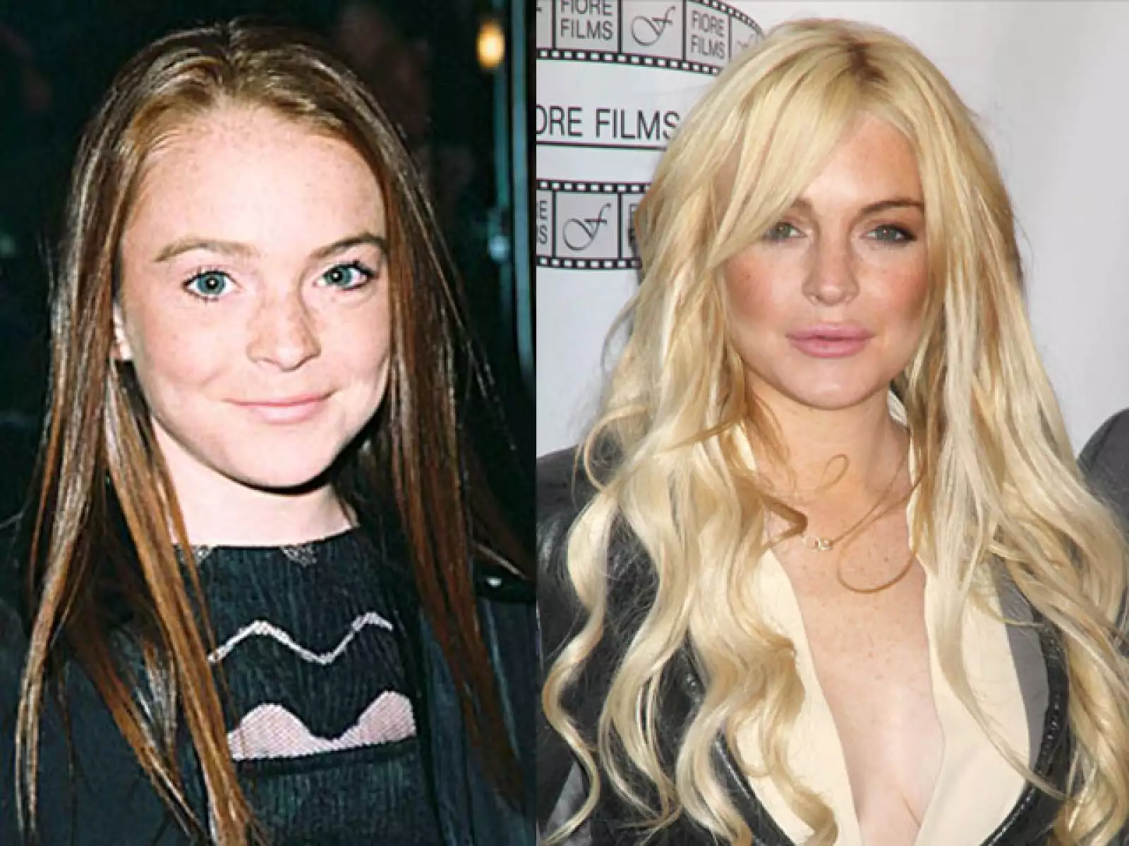 Lindsay Lohan no sólo cambio en su aspecto, también lo hizo en su conducta y del modelo de niña bien portada se convirtió en un mujer con varios problemas con la ley y de abuso de alcohol.