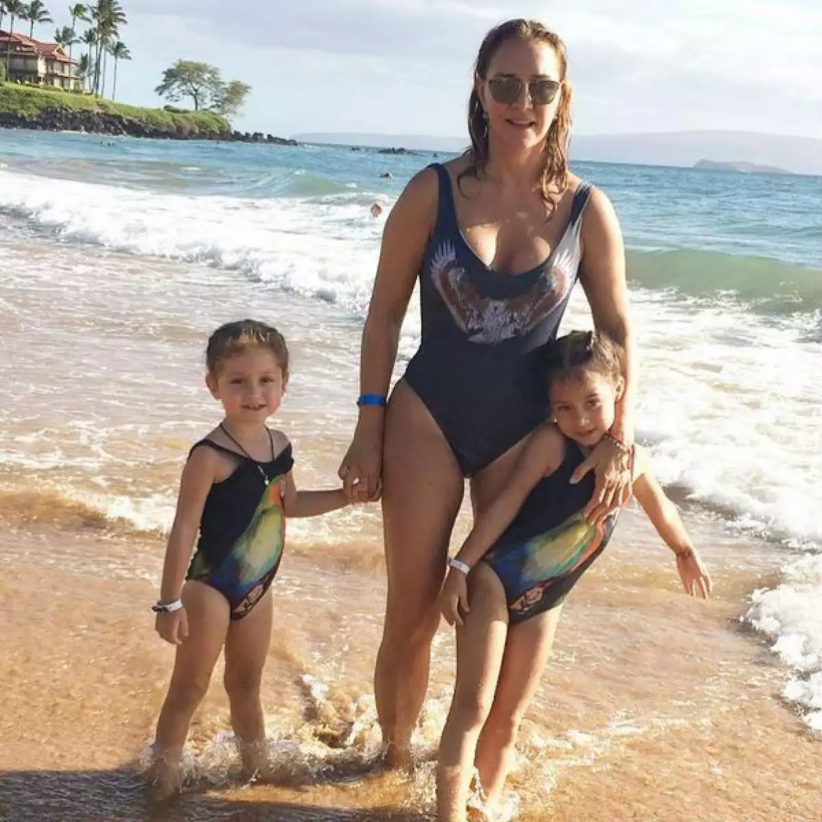 Angélica ha disfrutado el verano junto a sus hijas Valentina y Mariaignacia.