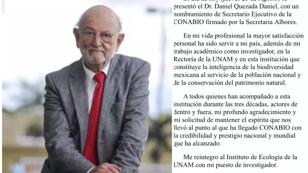 En una carta el exrector José Sarukhán renunció a la Conabio