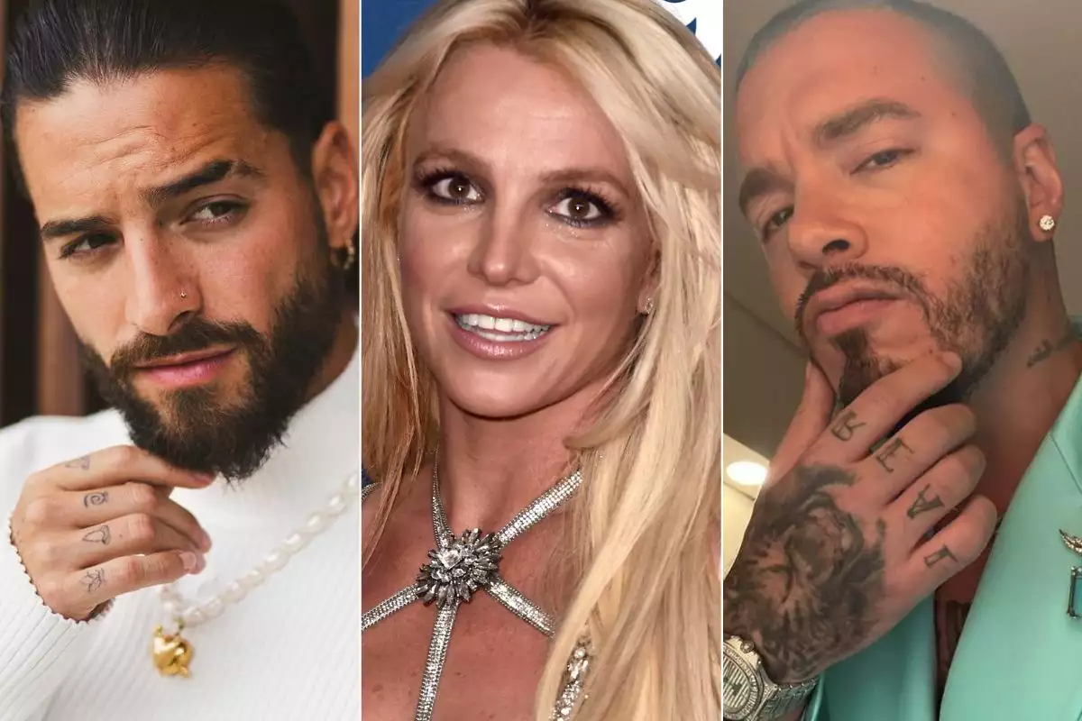 Maluma Britney Spears y J Balvin