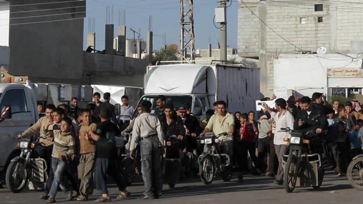 protesta en siria