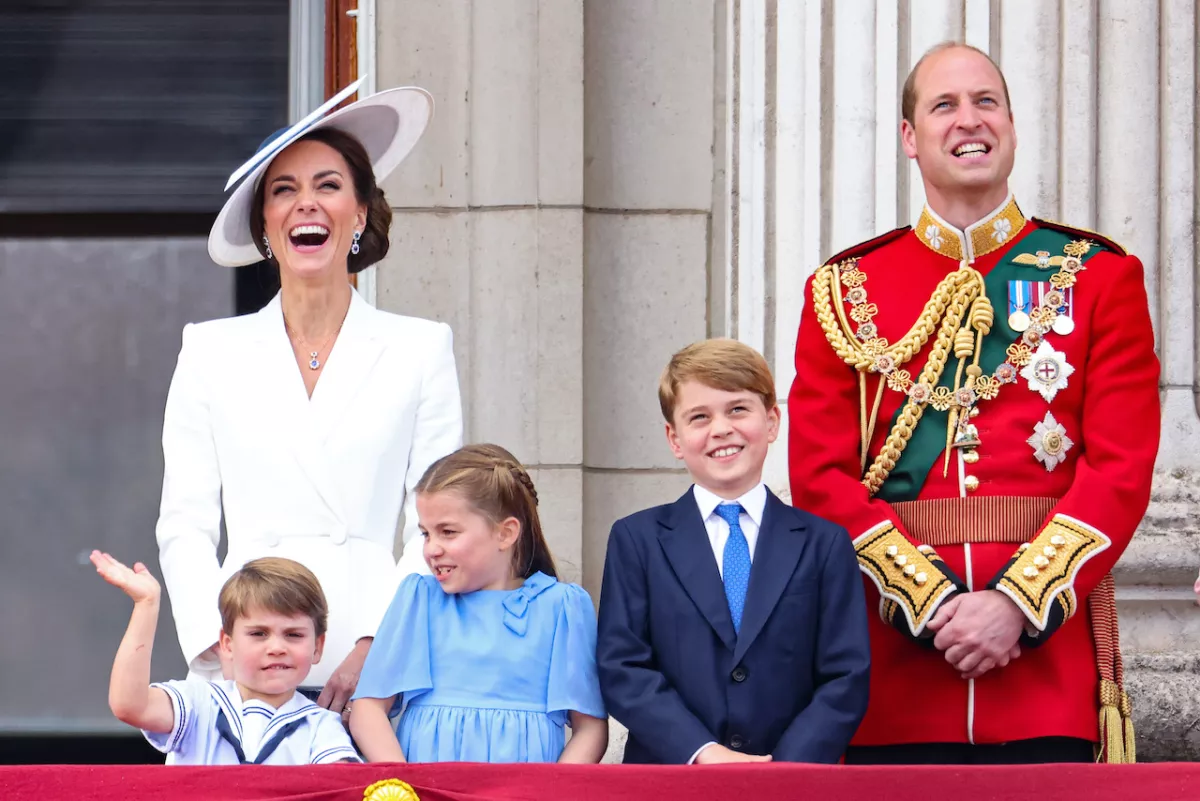 Kate Middleton, príncipe Louis, princesa Charlotte, príncipe George y príncipe William