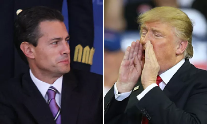 Trump insiste en la construcción de un muro fronterizo, una idea que descarta Peña Nieto (Foto: Cuartoscuro/AFP/Especial)