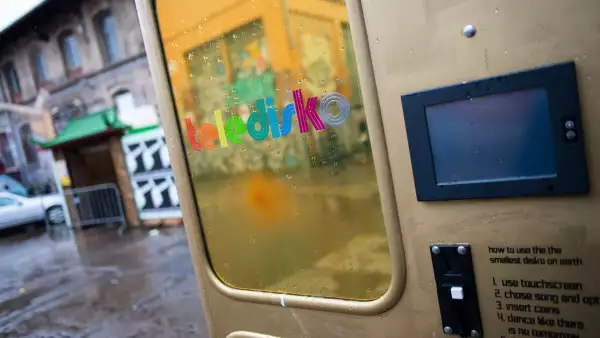 Berlin's smallest night club located in phone booth