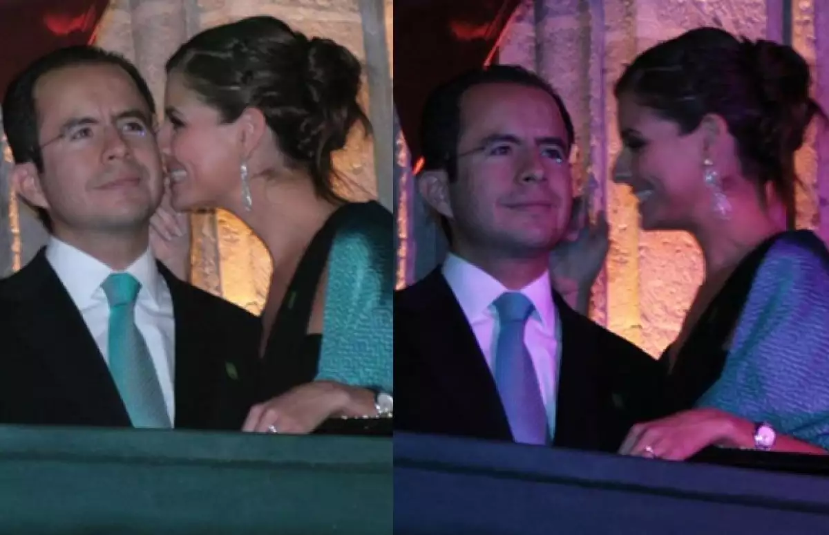 La pareja se mostró cariñosa y sonriente durante los festejos.