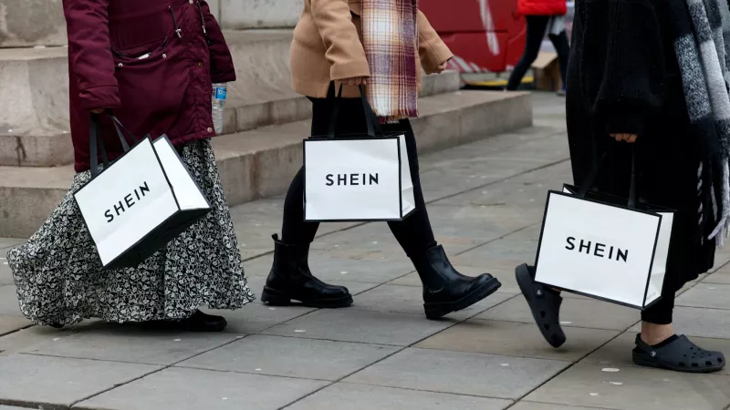 FILE PHOTO: Fashion retailer Shein's promotional Christmas bus tour, in Manchester