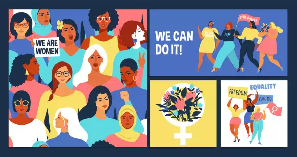 International Women's Day set.