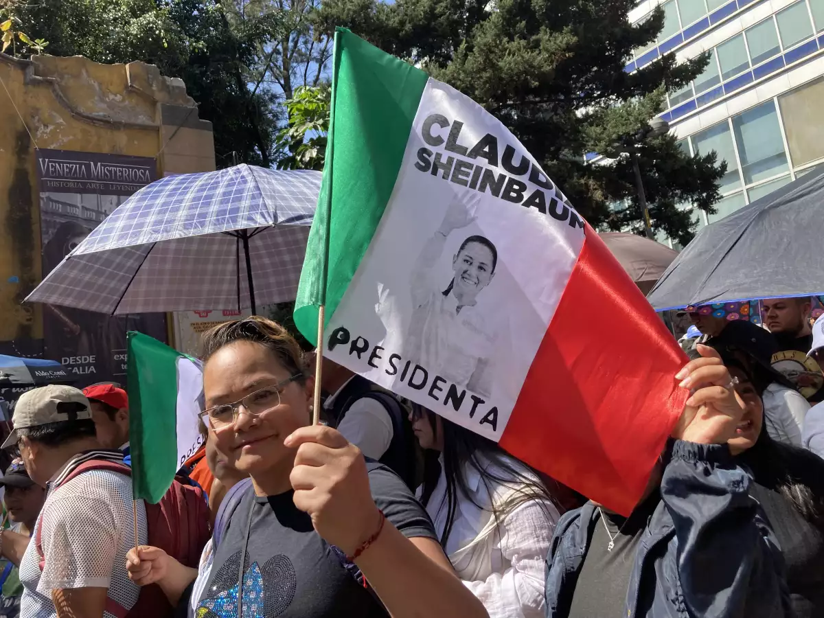 Manifestantes en el Zócalo 
