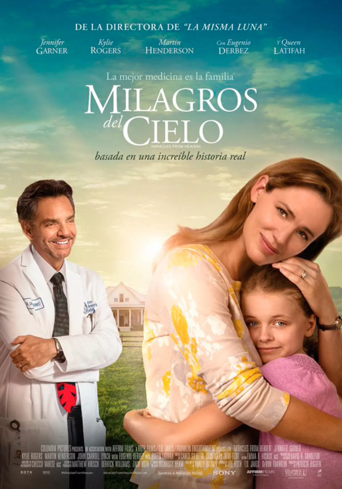 Eugenio presumió el póster de su nueva película, en la que trabajó junto a Gennifer Garner.