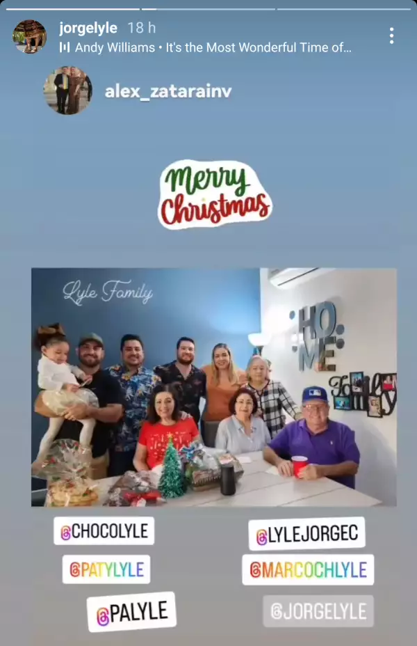 Así celebraron la Navidad familiares de Pablo Lyle