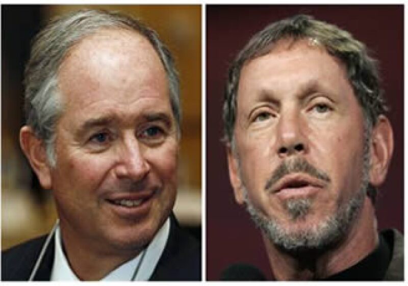 Schwarzman (izq) desplazó al segundo puesto a Ellison (der), de Oracle. (Foto: Reuters)