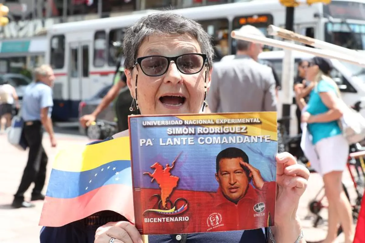 Simpatizantes de Maduro en Uruguay Venezuela