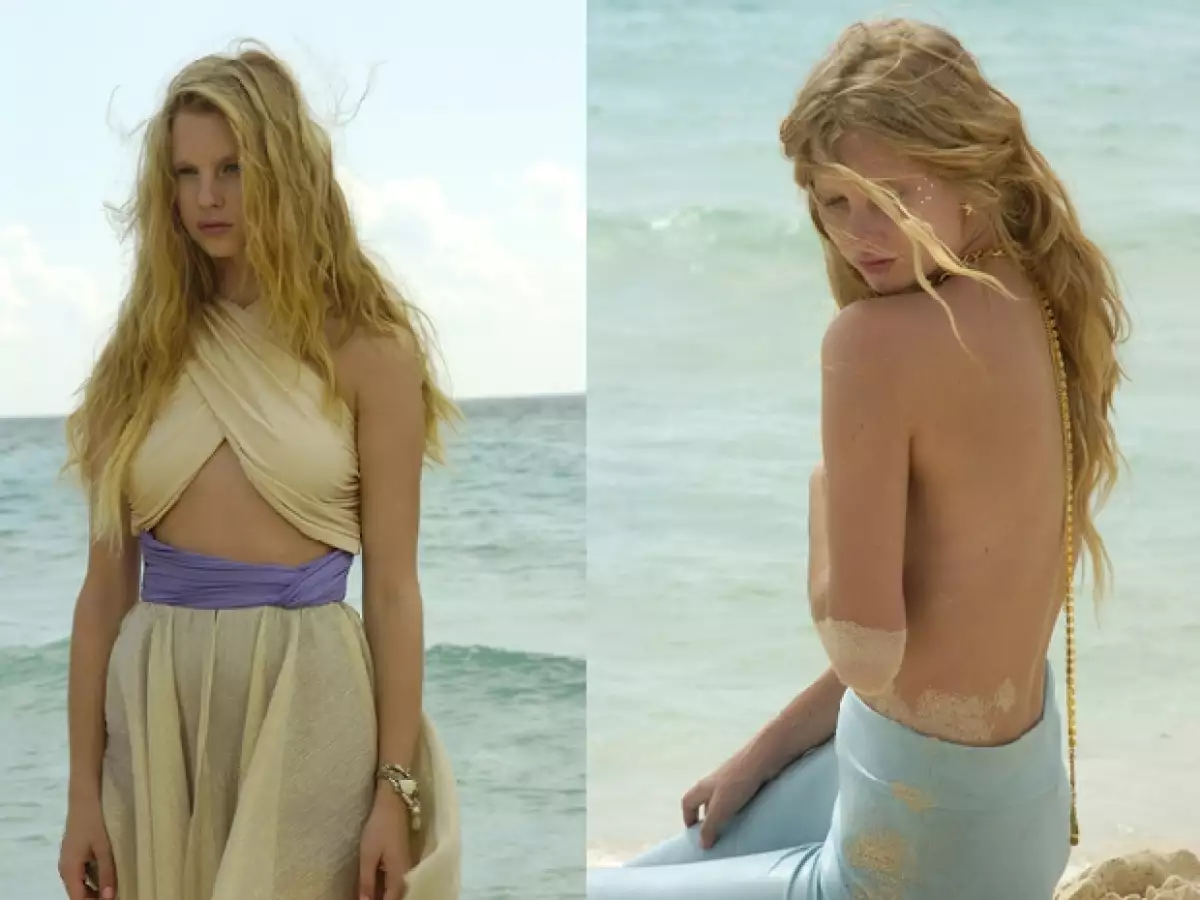 Eva Kass, de Estonia lució espectacular en las playas del Caribe mexicano