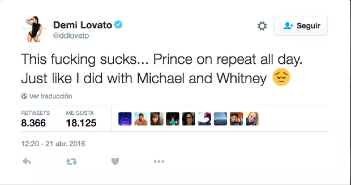 Demi también expresó su sentir tras la noticia.