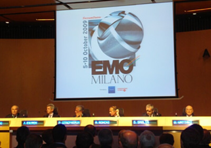 Esta mañana autoridades italianas y directivos de la feria inauguraron la EMO-Milán, que se realizará en esta ciudad del 5 al 10 de octubre. (Foto: (Verónica Alcántara))