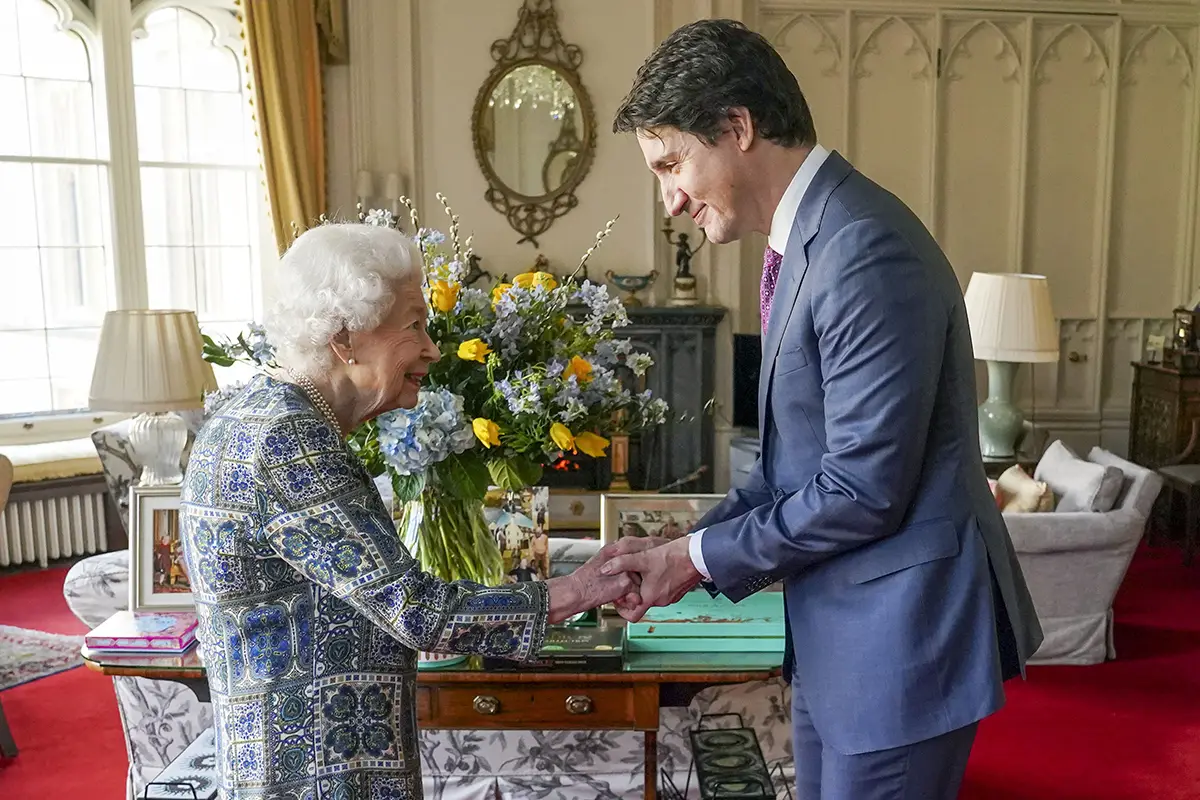 Queen Elizabeth II Receives Canadian Prime Minister Justin Trudeau At Windsor Castle