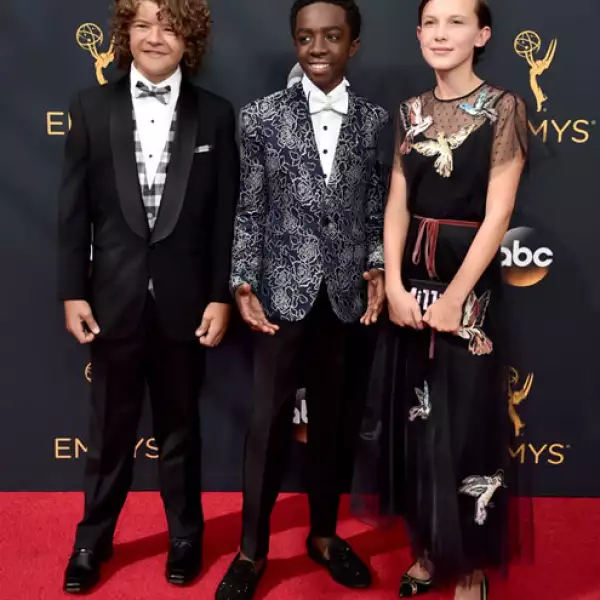 Gaten Matarazzo, Caleb McLaughlin, Millie Bobby Brown.