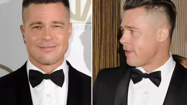 El actor se presentó ayer en los premios del Sindicato de Productores donde presumió su nuevo corte de pelo, semi rapado, además de haberse afeitado.