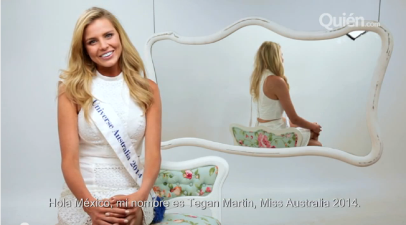 La bellísima Tegan Martin viajó hasta el foro de Quién para compartir sus consejos de maquillaje, mismos que aplica antes de un concurso de belleza.
