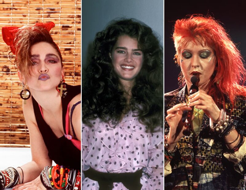 Madonna, Brooke Shields y Cyndi Lauper fueron muy celebradas en los 80's por sus estilos.