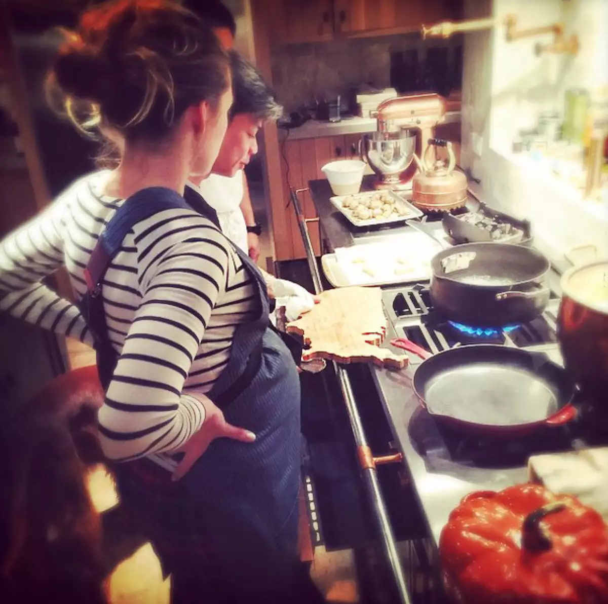 Así lucía Blake solo unas semanas antes del parto.