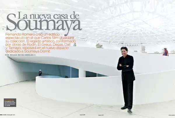 El arquitecto dentro del Museo Soumaya.