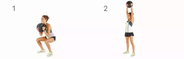 Medballs Squats and Press