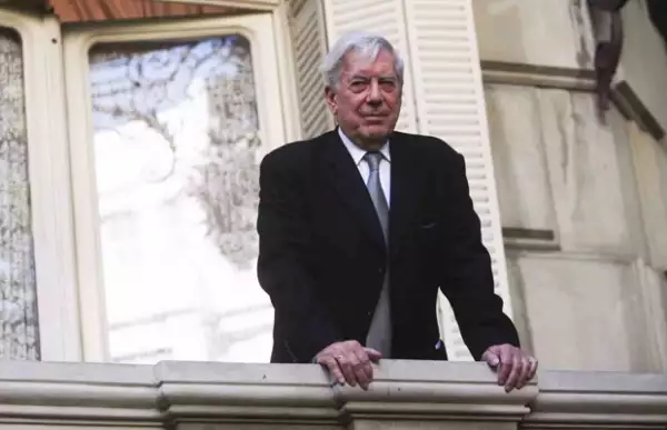 Aquí Mario Vargas Llosa en la presentación de su nuevo libro, El Sueño del Celta, en Madrid.