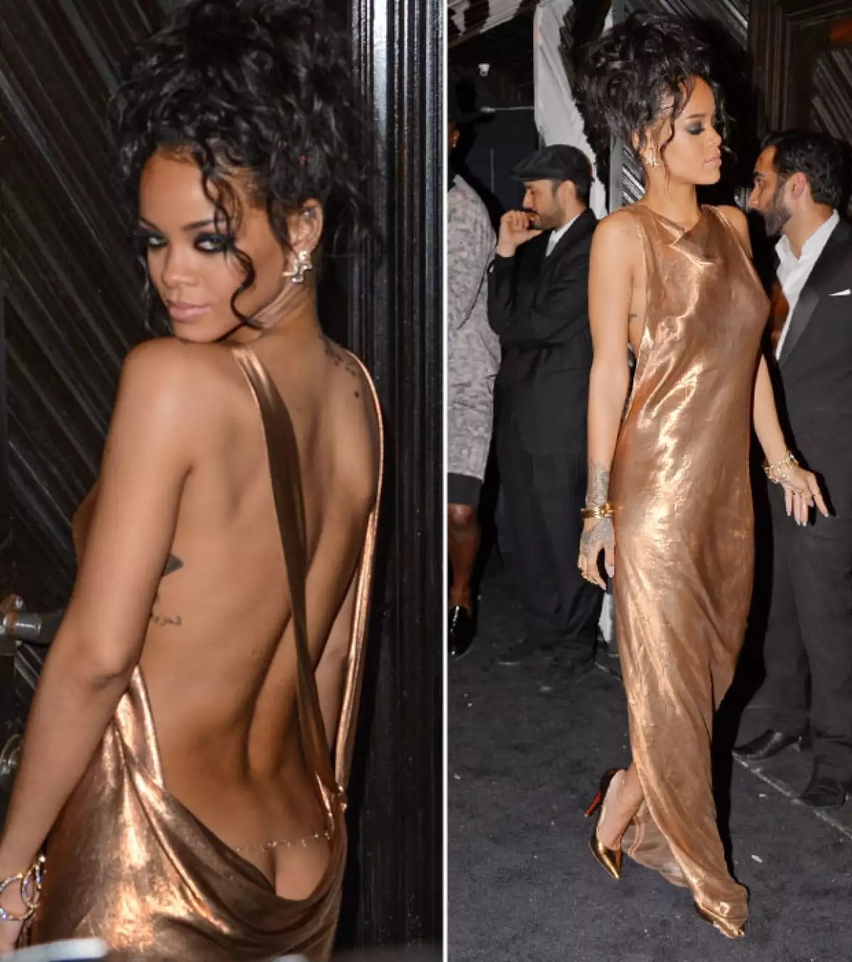 La cantante asistió al after party del Met Gala y como atuendo eligió un vestido que dejó ver el inicio de su derriere.