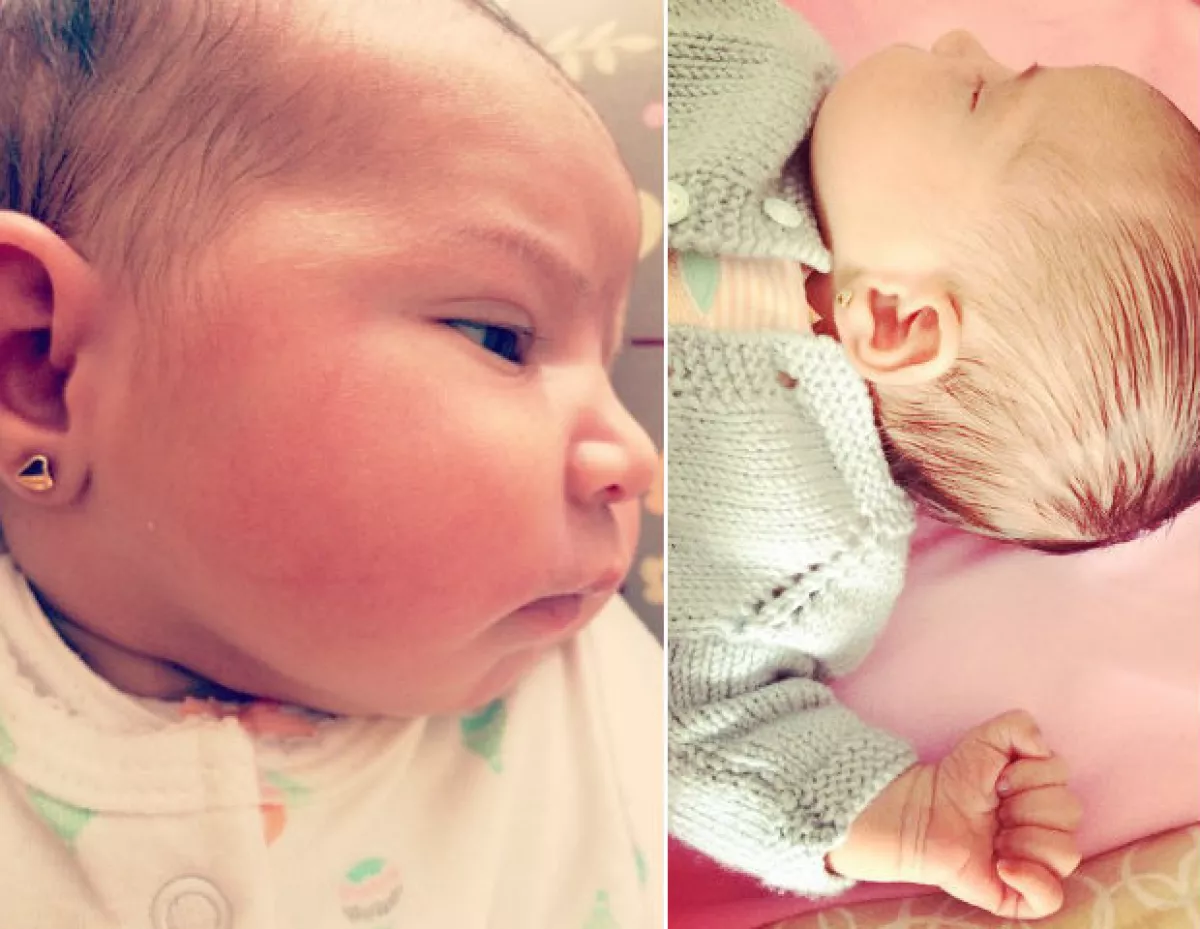 Martina, la recién nacida de Rodrigo y su esposa Manne Felici.