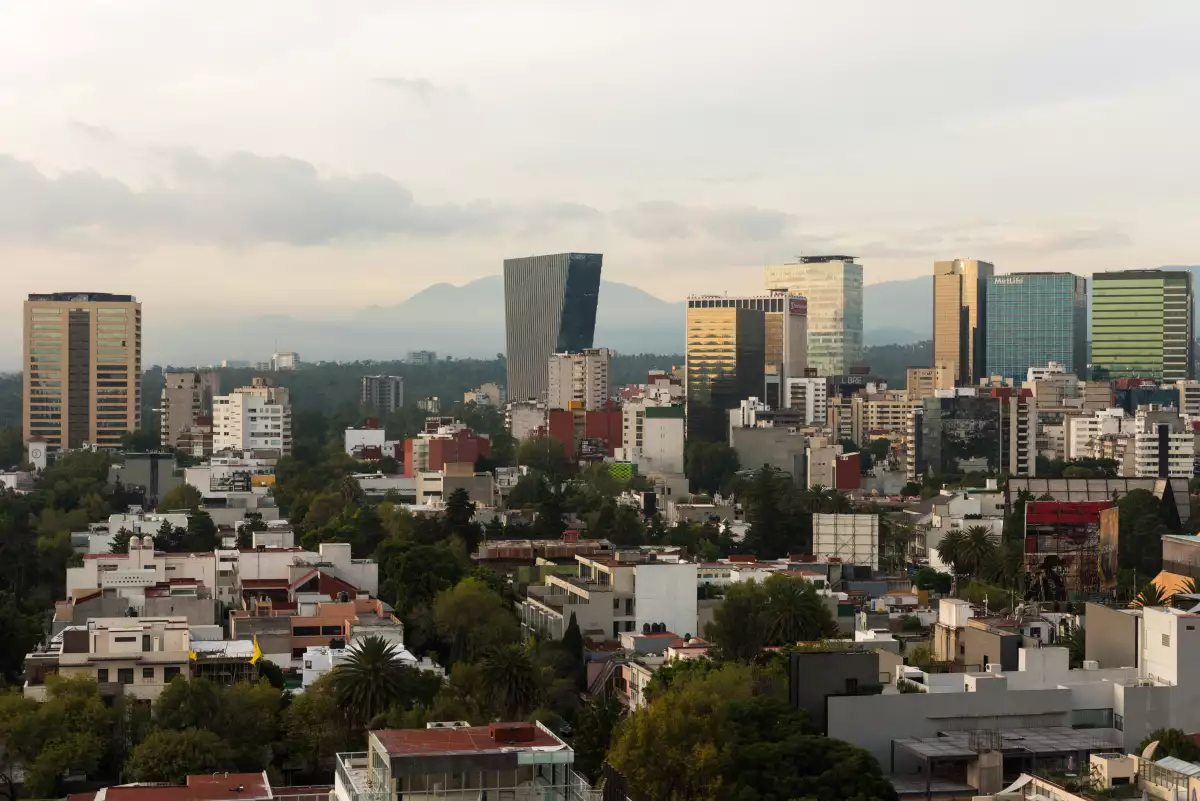 Aerial view of Polanco District in Mexico City