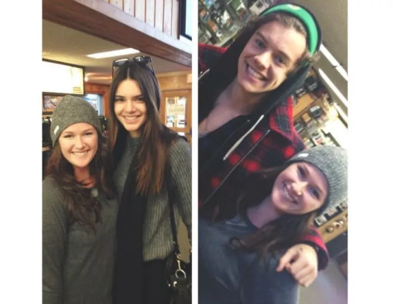 La más reciente reunión de la joven pareja fue ventilada al público por una chica que se fotografió con ellos.