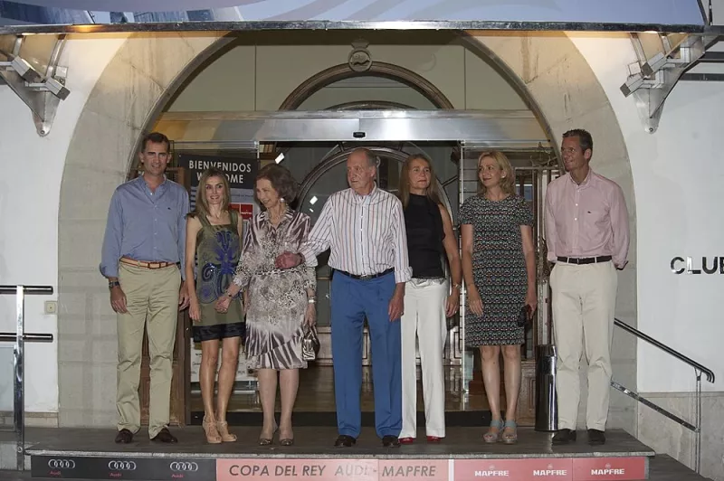 Felipe VI, Letizia, Juan Carlos de España, infanta Elena, infanta Cristina e Iñaki Urdangarin