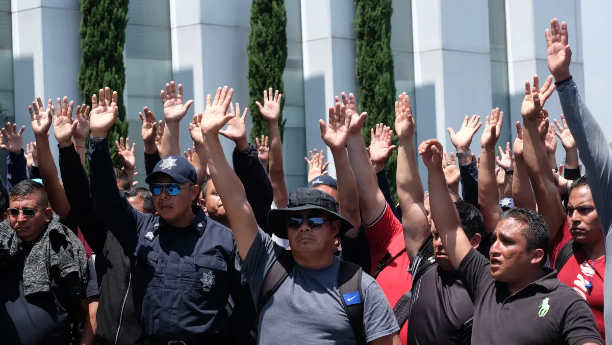 Policías federales protesta