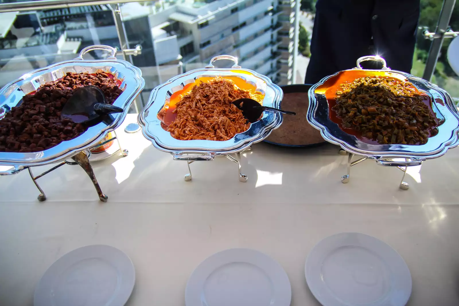 Comida de los patronos de arte de la Bienal