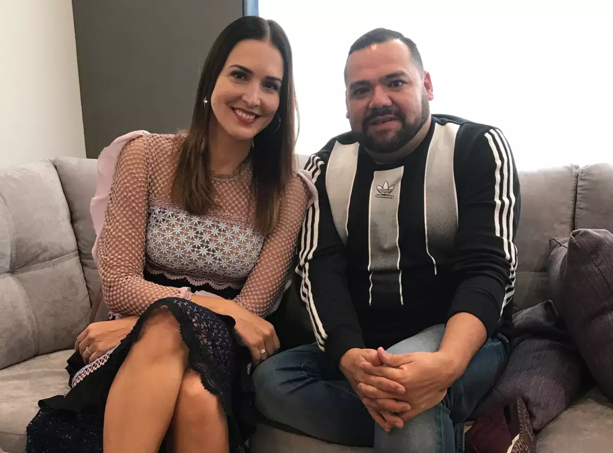 Mô Almada con Benito Santos