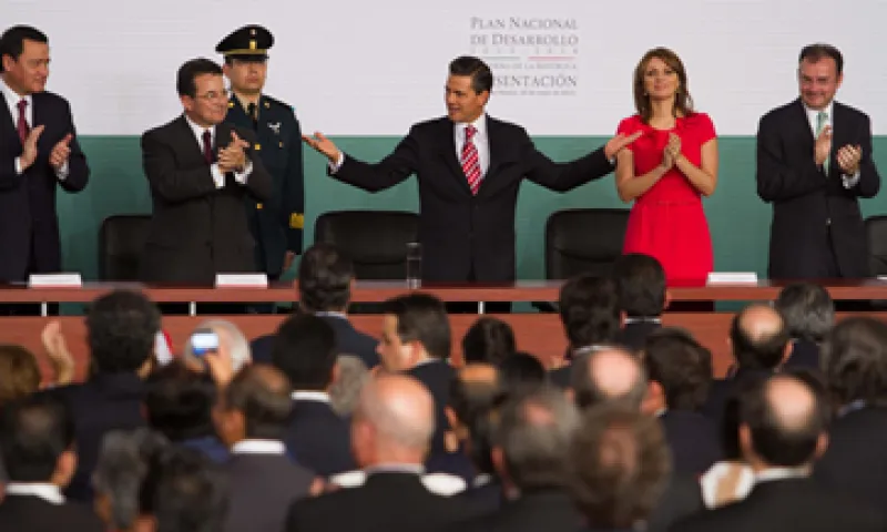 El presidente Peña Nieto presentó este lunes el Plan Nacional de Desarrollo. (Foto: Notimex)