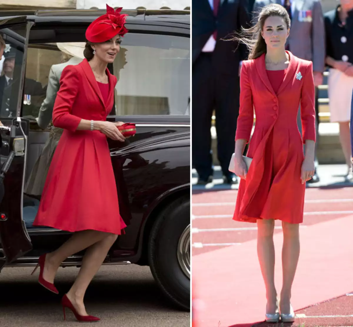 The princess in red! La esposa del príncipe William una vez más optó por reciclar un outfit que ya llevaba poco más de un lustro guardado y con el cual, una vez más, logró verse impactante.