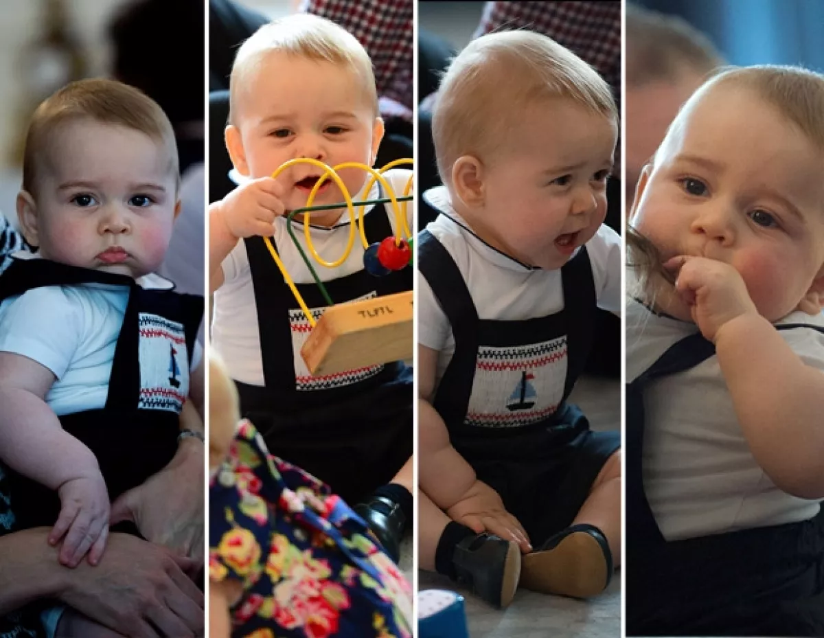 El príncipe George se robó las cámaras el día de ayer al convivir con 10 niños más de su misma edad.